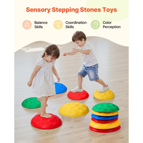 Turtle Balance Stepping Stones 6 PCS Up to 220 lbs Kids Turtle Jumping