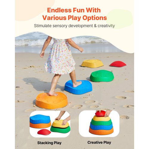 Balance Stepping Stones for Kids 5 PCS Up to 220 lbs NonSlip Toddlers