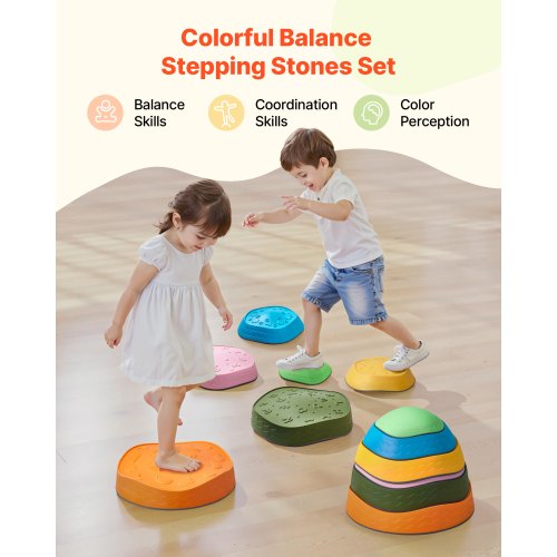Balance Stepping Stones for Kids 6 PCS Up to 220 lbs NonSlip Toddlers