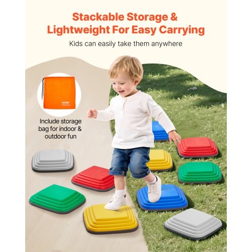 Balance Stepping Stones for Kids 10 PCS Up to 220 lbs NonSlip Toddlers