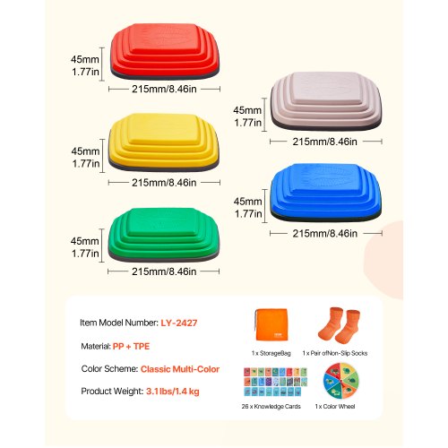 Balance Stepping Stones for Kids 10 PCS Up to 220 lbs NonSlip Toddlers