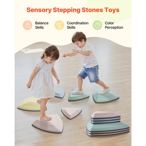 Balance Stepping Stones for Kids 6 PCS Up to 220 lbs NonSlip Toddlers
