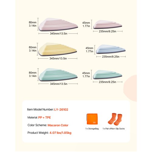 Balance Stepping Stones for Kids 6 PCS Up to 220 lbs NonSlip Toddlers