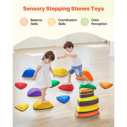 Balance Stepping Stones for Kids 12 PCS Up to 220 lbs NonSlip Toddlers