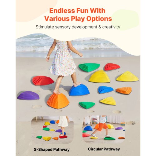Balance Stepping Stones for Kids 12 PCS Up to 220 lbs NonSlip Toddlers