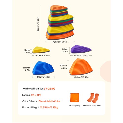 Balance Stepping Stones for Kids 12 PCS Up to 220 lbs NonSlip Toddlers