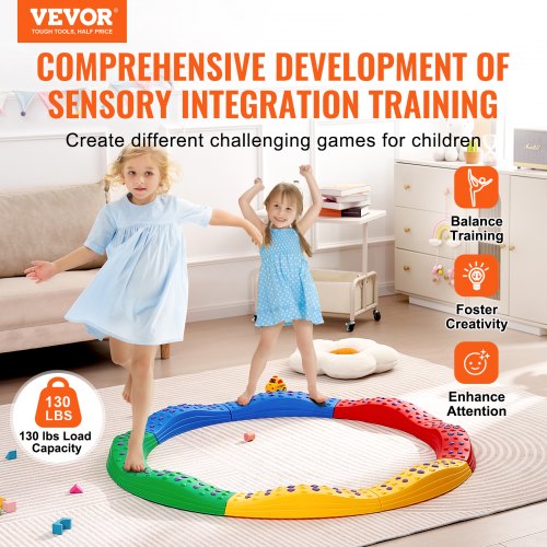 Balance Beam Stepping Stones 8 PCS Toddler Balance Boards NonSlip Textured