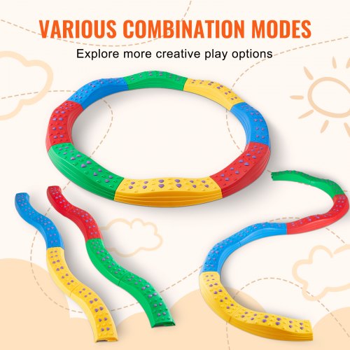 Balance Beam Stepping Stones 8 PCS Toddler Balance Boards NonSlip Textured