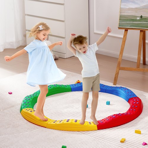 Balance Beam Stepping Stones 8 PCS Toddler Balance Boards NonSlip Textured