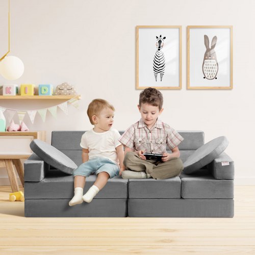 Play Couch Modular Kids Nugget Couch 15pcs Toddler Foam Sofa Couch