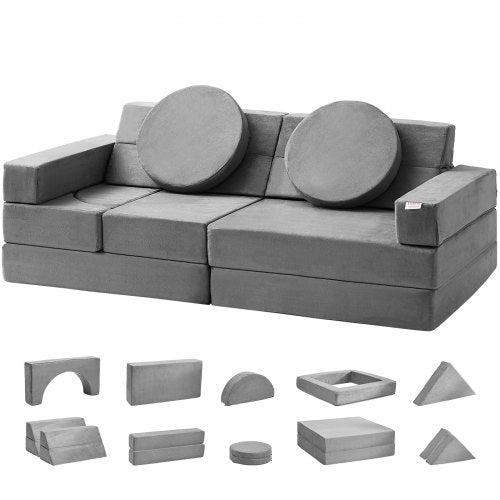 Play Couch Modular Kids Nugget Couch 15pcs Toddler Foam Sofa Couch