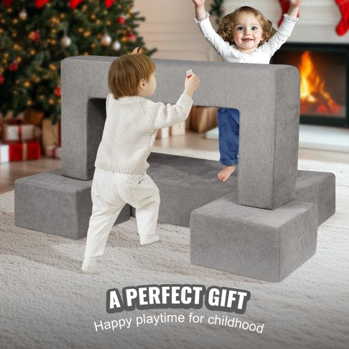 Kids Couch 4Pcs Modular Kids Play Couch Toddler Couch Sofa Bed Kids Chair