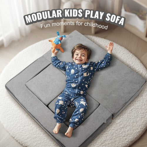 Kids Couch 4Pcs Modular Kids Play Couch Toddler Couch Sofa Bed Kids Chair
