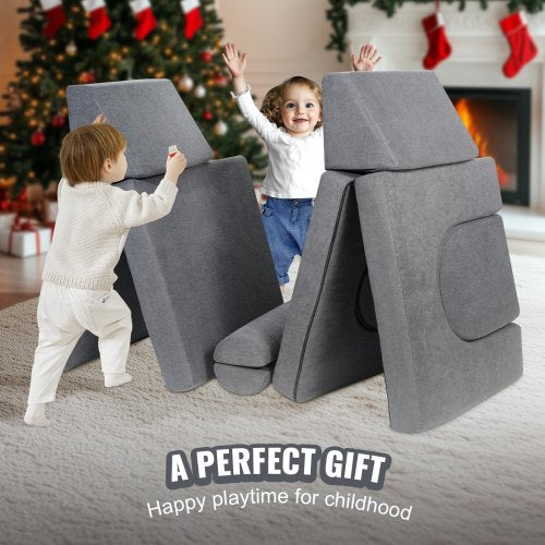 Kids Couch 10Pcs Modular Kids Play Couch Toddler Couch Sofa Bed Kids