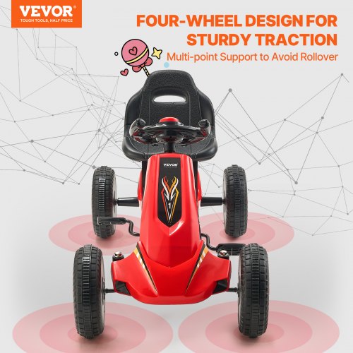 Kids Pedal Go Kart 4 Wheel OffRoad Pedal Go Cart Ride On Toy for Kids