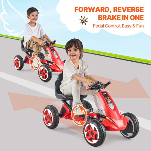 Kids Pedal Go Kart 4 Wheel OffRoad Pedal Go Cart Ride On Toy for Kids