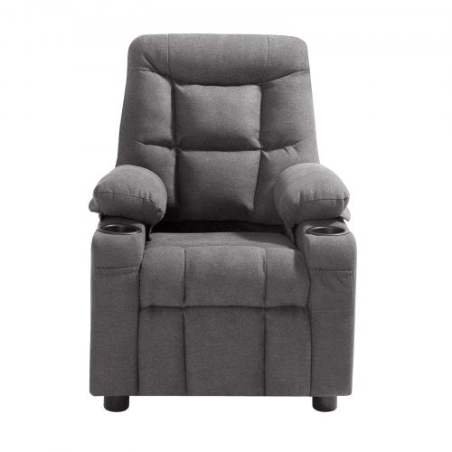 Kids Reclining Chair Toddler Recliner with Cup Holders and Pockets 107° to 126°