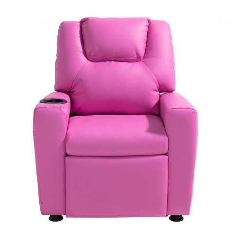 Kids Reclining Chair Toddler Recliner with Cup Holder 101° to 121°