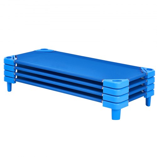 Stackable Kiddie Cot Pack of 4 Portable Toddler Nap Cots Standard Size
