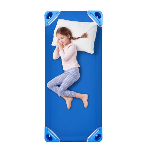 Stackable Kiddie Cot Pack of 4 Portable Toddler Nap Cots Standard Size