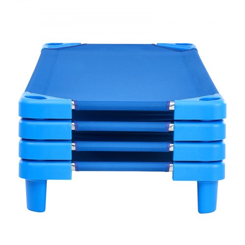 Stackable Kiddie Cot Pack of 4 Portable Toddler Nap Cots Standard Size
