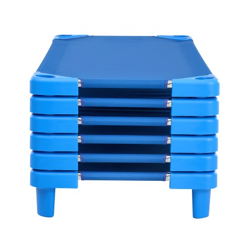 Stackable Kiddie Cot Pack of 6 Portable Toddler Nap Cots Standard Size