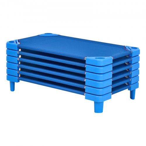 Stackable Kiddie Cot Pack Of 6 Portable Toddler Nap Cots Standard Size 40 L X