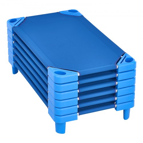 Stackable Kiddie Cot Pack Of 6 Portable Toddler Nap Cots Standard Size 40 L X