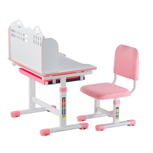 Kids Study Chair and Desk Set Study Desk and Chair for Kids with Bookshelf