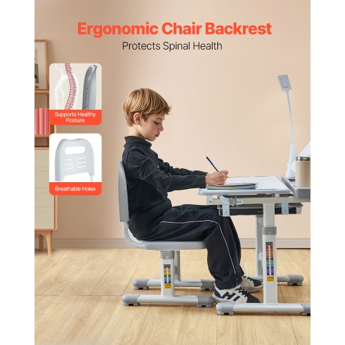Kids Study Chair and Desk Set Study Desk and Chair for Kids with Table