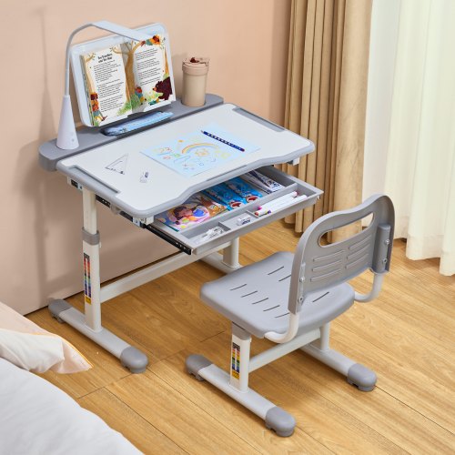 Kids Study Chair and Desk Set Study Desk and Chair for Kids with Table