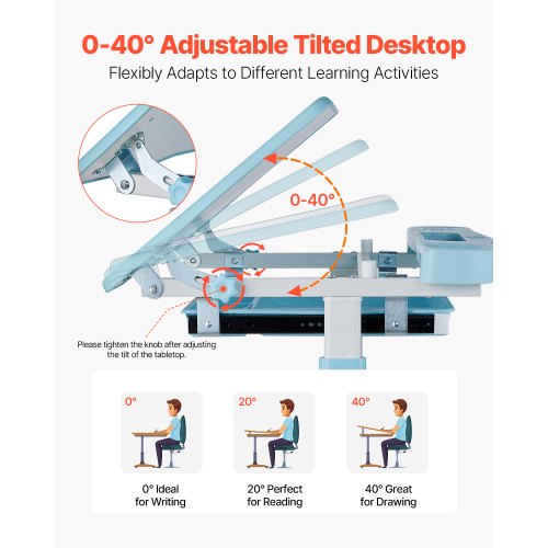 Kids Study Chair and Desk Set Study Desk and Chair for Kids with Table