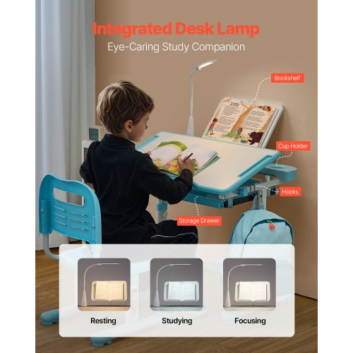 Kids Study Chair and Desk Set Study Desk and Chair for Kids with Table