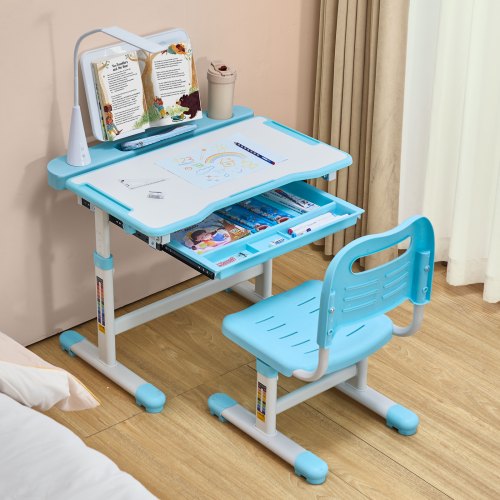 Kids Study Chair and Desk Set Study Desk and Chair for Kids with Table