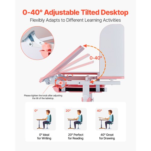 Kids Study Chair and Desk Set Study Desk and Chair for Kids with Bookshelf