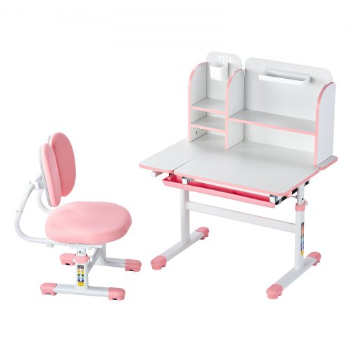 Kids Study Chair and Desk Set Study Desk and Chair for Kids with Bookshelf