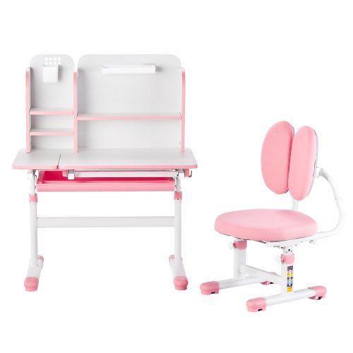 Kids Study Chair and Desk Set Study Desk and Chair for Kids with Bookshelf