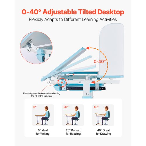Kids Study Chair and Desk Set Study Desk and Chair for Kids with Bookshelf