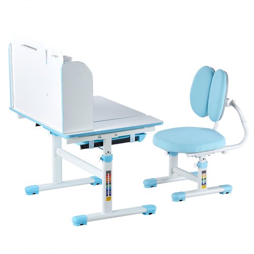 Kids Study Chair and Desk Set Study Desk and Chair for Kids with Bookshelf
