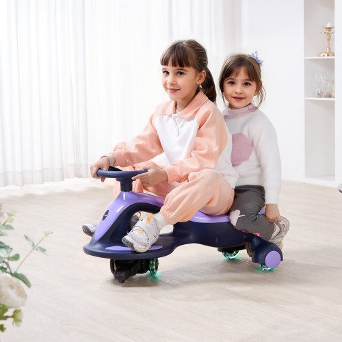 Electric Wiggle Car Load 150 lbs Rechargeable Battery 2 in 1 Swing Car