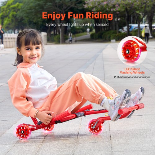 Ride on Scooter Load Capacity of 132 lbs Swing SidetoSide for Amazing