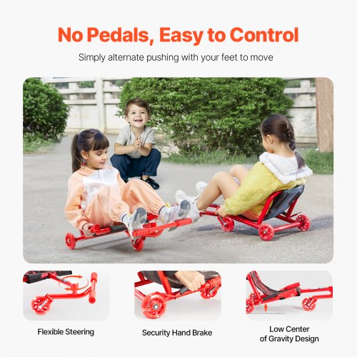 Ride on Scooter Load Capacity of 132 lbs Swing SidetoSide for Amazing