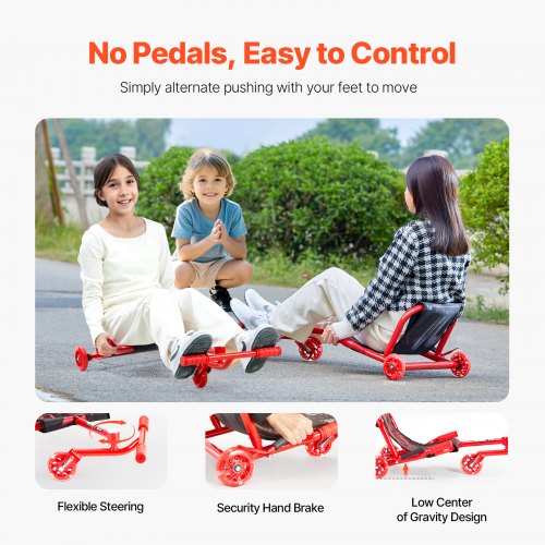 Ride on Scooter Load Capacity of 198 lbs Swing SidetoSide for Amazing
