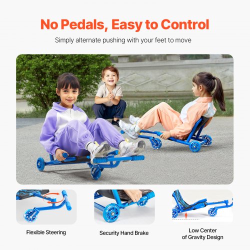 Ride on Scooter Load Capacity of 132 lbs Swing SidetoSide for Amazing