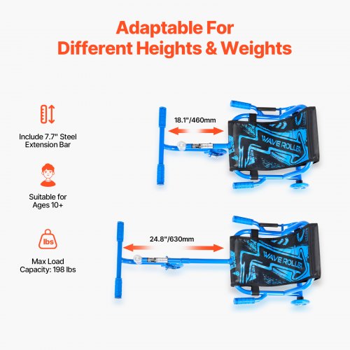 Ride on Scooter Load Capacity of 198 lbs Swing SidetoSide for Amazing