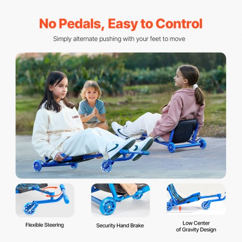 Ride on Scooter Load Capacity of 198 lbs Swing SidetoSide for Amazing