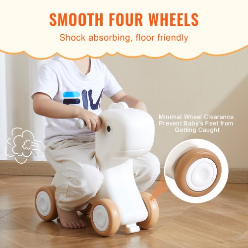 Toddler Rocking Horse 3in1 Convertible to Balance Board Equipped with 4