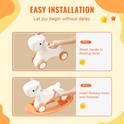 Toddler Rocking Horse 3in1 Convertible to Balance Board Equipped with 4