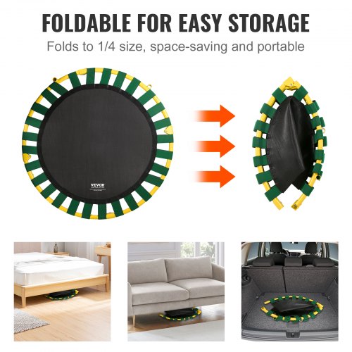 3FT Trampoline for Kids IndoorOutdoor Foldable Baby Toddlers Trampoline