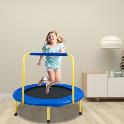 3FT Trampoline for Kids IndoorOutdoor Foldable Baby Toddlers Trampoline